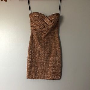 Rose gold cocktail dress